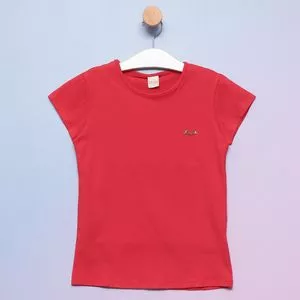 Blusa Infantil Com Tag Metálica<BR>- Vermelha<BR>- BugBee