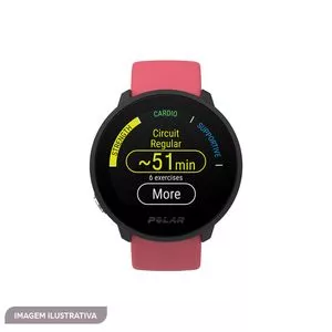 Smartwatch<BR>- Inox & Vermelho<BR>- Ø3,3cm<BR>- Polar Electro