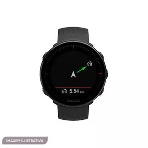 Smartwatch<BR>- Inox & Preto<BR>- Ø4,6cm<BR>- Polar Electro