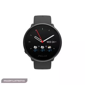 Smartwatch<BR>- Inox & Preto<BR>- Ø4,3cm<BR>- Polar Electro