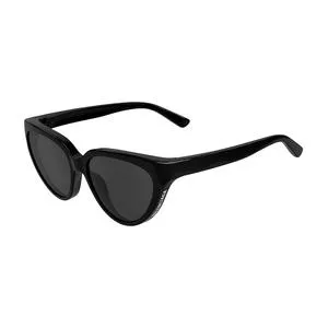 Óculos De Sol Arredondado Balenciaga®<BR>- Preto & Branco<BR>- Balenciaga