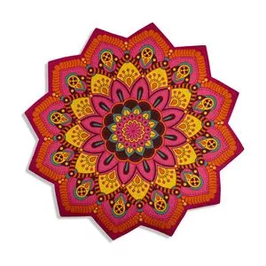 Mandalinha Decorativa<BR>- Pink & Laranja<BR>- Ø34,5cm<BR>- Gili Store