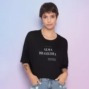 Blusa Alma Brasileira<BR>- Preta & Branca<BR>- Colcci