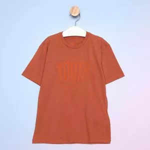 Camiseta Infantil Com Inscrição<BR>- Laranja Escuro & Laranja<BR>- VR