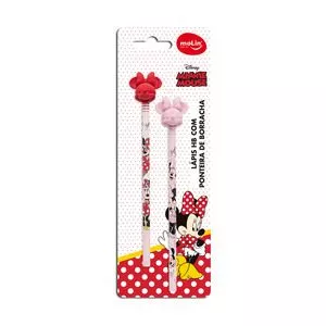 Kit De Lápis Minnie Mouse®<br /> - Rosa Claro & Vermelho<br /> - 2 Unidades<br /> - Molin