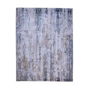 Tapete Blurred Stoned<BR>- Bege & Azul<BR>- 200x150cm<BR>- Niazitex