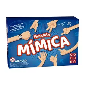 Jogo Fazendo Mímicas<BR>- Azul & Branco<BR>- 6Pçs<BR>- Coluna