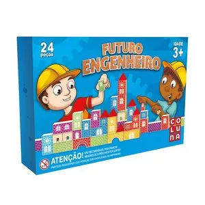 Brinquedo De Montar Futuro Engenheiro<BR>- Azul & Vermelho<BR>- 24Pçs<BR>- Coluna