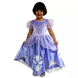 Fantasia Infantil Princesa Sofia®<BR>- Lilás & Off White
