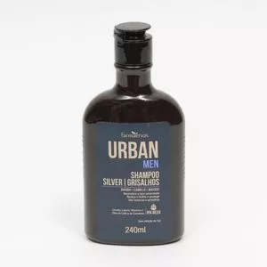 Shampoo Silver Grisalhos Urban Men<BR>- 240ml<BR>- Tracta