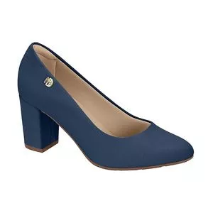 Sapato Com Tag<br /> - Azul Marinho<br /> - Salto: 6,6cm<br /> - Modare