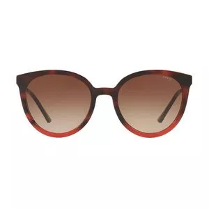 Óculos De Sol Arredondado<BR>- Marrom & Vermelho<BR>- Grazi Massafera