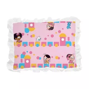 Travesseiro Turma Da Mônica® Baby<BR>- Rosa Claro & Pink<BR>- 5x28x35cm