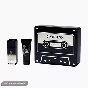 Kit 212 Vip Black - Eau De Parfum + Shower Gel<BR>- 2 unidades<BR>- Carolina Herrera
