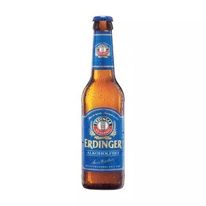 Cerveja Erdinger Sem Álcool German Weizen<BR>- Alemanha, Baviera<BR>- 330ml<BR>- Bier & Wein