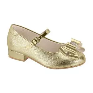 Sapato Boneca Metalizado<BR>- Dourado<BR>- Molekinha