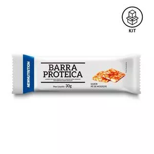 Kit De Barras De Proteína<BR>- Pé De Moleque<BR>- 12 Unidades<BR>- New Nutrition