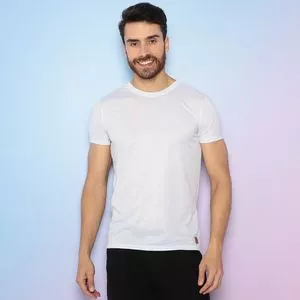 Camiseta Com Recortes<BR>- Branca