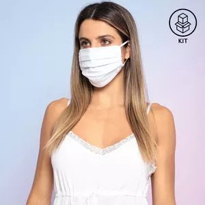 Kit De Máscaras De Proteção<BR>- Branco<BR>- 2Pçs<BR>- Hope