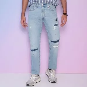 Calça Jeans 551Z® Authentic Straight<BR> - Azul Claro & Azul Escuro<BR> - Levi's