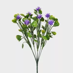 Buquê Decorativo De Proteas<BR>- Lilás & Verde<BR>- 34x15x15cm<BR>- Grillo