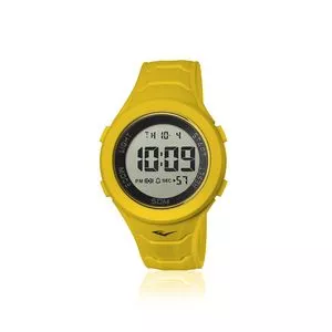 Relógio Digital E715<BR>- Amarelo & Preto<BR>- Everlast