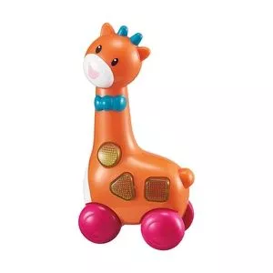 Girafa De Brinquedo<BR>- Laranja & Rosa<BR>- 17,9x9,2x6cm<BR>- New Toys
