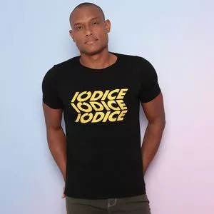 Camiseta Com Inscrições<BR>- Preta & Amarela<BR>- Iodice