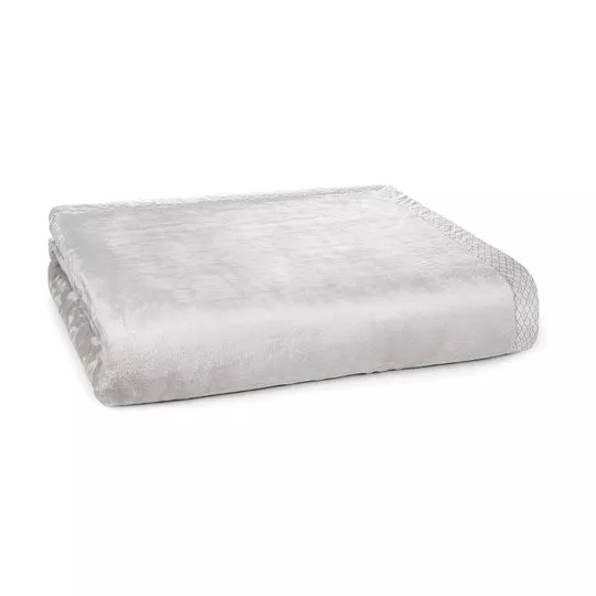 Cobertor Piemontes Casal- Cinza Claro- 180x220cm- Trussardi