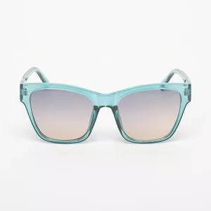 Óculos De Sol Quadrado<BR>- Roxo & Azul Claro