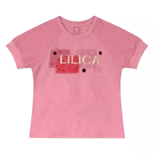 Blusa Infantil Lilica®- Rosa & Dourada