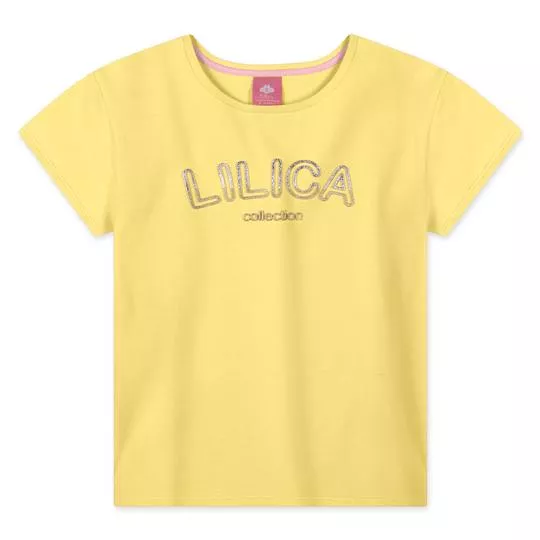 Blusa Infantil Lilica Ripilica®- Amarela & Prateada