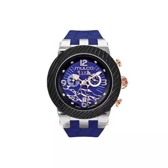Relógio Analógico MW5-2365-045- Preto & Azul Escuro- MULCO