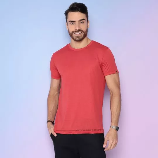 Camiseta And If The Music- Vermelha & Cinza Escuro- Arsenal