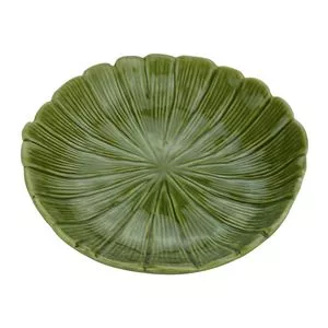 Folha Decorativa Banana Leaf<BR>- Verde Escuro<BR>- 3xØ16cm<BR>- Lyor