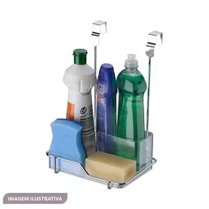 Suporte Para Detergente<BR>- Prateado<BR>- 29x20x15cm<BR>- Future
