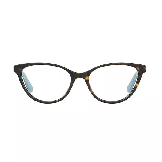 Armação Gatinho Para Óculos De Grau- Preta & Marrom- Love Moschino