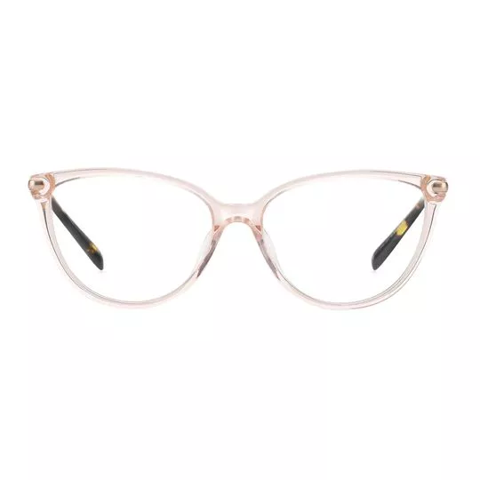 Armação Gatinho Para Óculos De Grau- Rosa Claro- Pierre Cardin