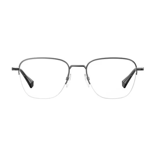 Armação Quadrada Para Óculos De Grau- Chumbo- Polaroid
