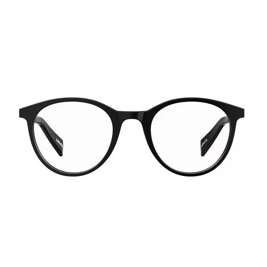 Armação Arredondada Para Óculos De Grau- Preta- Levi's