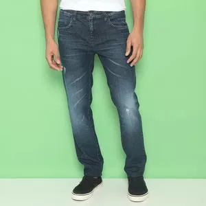Calça Jeans Reta<BR> - Azul Marinho<BR> - Colcci