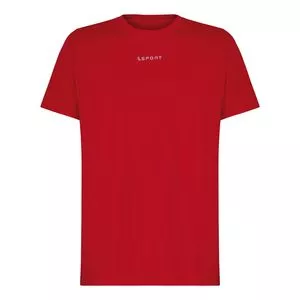 Camiseta Com Inscrição<BR>- Vermelho Escuro & Cinza