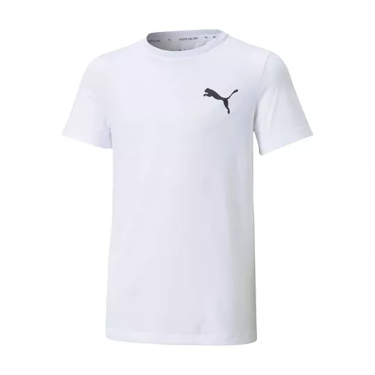 Camiseta Puma®- Branca & Preta