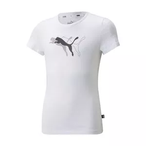 Camiseta Puma®<BR>- Branca & Preta