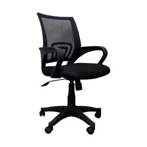 Cadeira Office Santiago<BR>- Preta<BR>- 98x57x61cm<BR>- Rivatti