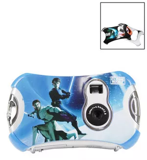 Kit Câmera Digital Star Wars - Azul & Cinza - 4pçs