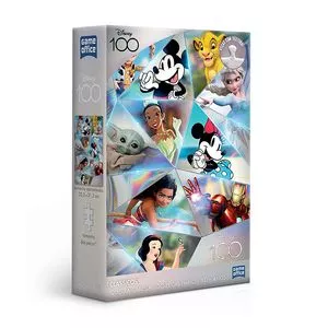Quebra-Cabeça Clássicos Disney® 100 Anos<BR>- Cinza & Azul Claro<BR>- 500Pçs