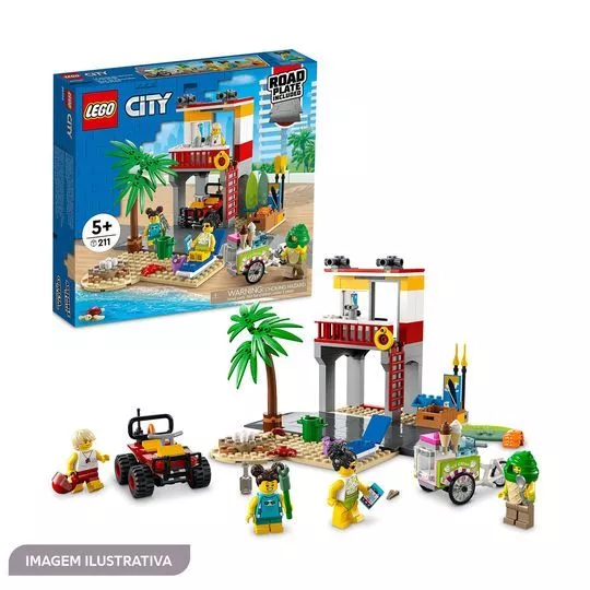 Lego Porto Salva-Vidas Na Praia- 211Pçs