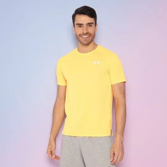Camiseta Com Recortes - Amarela & Off White - Under Armour