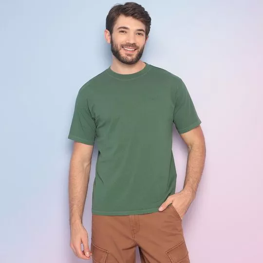 Camiseta Com Bordado - Verde Militar - Levi's